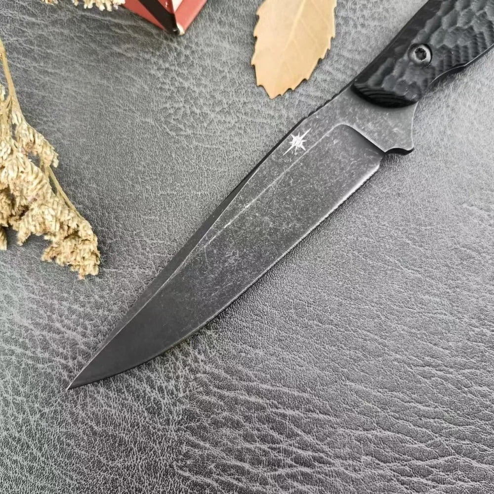 Tactical Fixed Blaede Knife Straight Knife G10 Handle D2 Blade Tactical Multi-functional Outdoor Knife