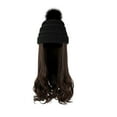 thumbnail image 2 of UTOURS Fashion Long Curly Hair Hat Wig One Knit Hat Wool Curl Corn Perm Curl, 2 of 3