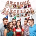 thumbnail image 3 of Pre-strung Awesome Since 2010 Photo Banner Birthday Decorations for Girls Women- Pink Rose Gold Glitter Sweet 16th Birthday and Anniversary Decorations Party Supplies, 3 of 6