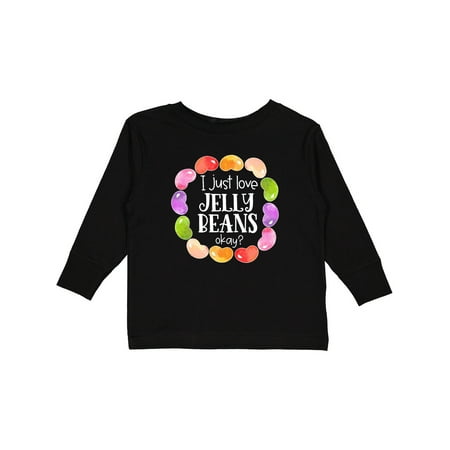 

Inktastic I Just Love Jellybeans Okay Easter Candy Gift Toddler Boy or Toddler Girl Long Sleeve T-Shirt