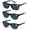 1 Black 1 Blue 1 Clear, variant on 3 Pair Sunglasses Readers For Men Women - Outdoor Tinted Reading Glasses - NOT BIFOCAL +3.50