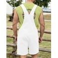 thumbnail image 2 of Denim Overalls for Men Jean Shorts Jumpsuit Work Bibs Coveralls with Zipper, 2 of 8