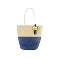 thumbnail image 1 of Bolsa de hombro tejido de paja de playa para mujer, de mano con pompón de dos colores Ndcxsfigh Para Estrenar, 1 of 9