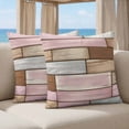 thumbnail image 5 of Pillow Covers 18x18 Set of 2, Pink Brown Vintage Square Throw Pillow Covers for Couch/Sofa/Living Room, Retro Farmhouse Elegant Pastoral Decorative Soft Pillowcases for Couch Throw Pillows, 5 of 9