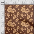 thumbnail image 1 of oneOone Cotton Silk Brown Fabric Artistic Flower Sewing Craft Projects Fabric Prints By Yard 42 Inch Wide, 1 of 4