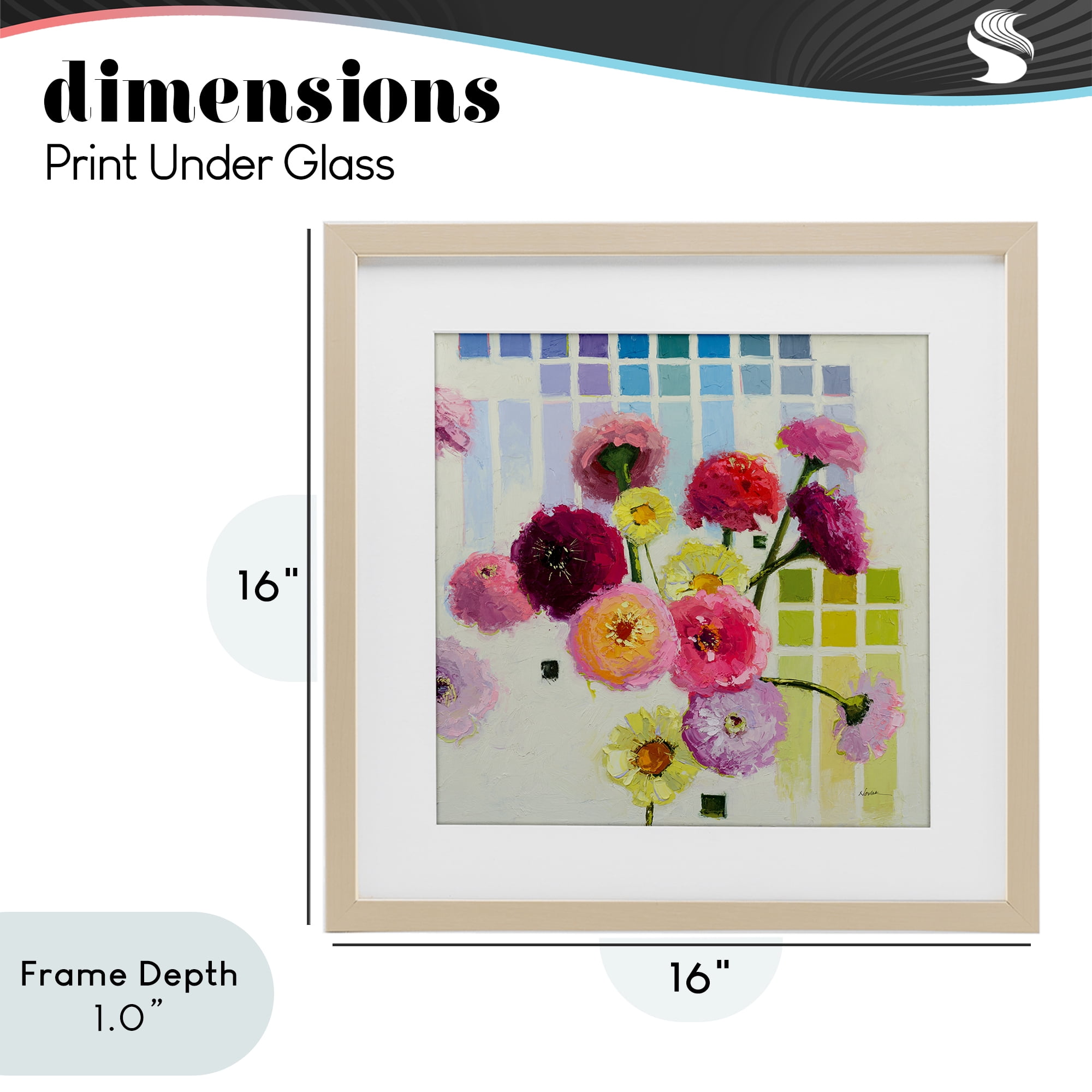 Stupell Industries Color Chart Pastel Bloom Study Birch Framed Print Under Glass, design by Shirley Novak