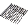 thumbnail image 2 of BTOER 1pc 75mm Hollow Torx Screwdriver Bit Hex Shank T7-T40 Magnetic Head Security Tamper Proof Star Screw Drivers Bits Hand Tools, 2 of 9