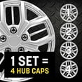 thumbnail image 2 of Pilot Automotive 16 Inch Super Sport Universal Hubcaps Set of 4 - Silver, 2 of 6