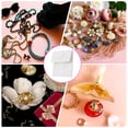 thumbnail image 5 of 20 bolsas de joyería de terciopelo con botón a presión de 2.8x2.8 pulgadas para anillos, collares, pulseras, aretes, relojes, beige, 5 of 5