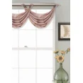 thumbnail image 3 of Gorgeous Home Linen Diamond Trellis V23 Faux Silk Waterfall Valance, Silver Grommet 2-Tone Window Curtain (1 Pc, 30" W x 18" L) Taupe/Gold, 3 of 5