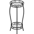 thumbnail image 3 of Plant Stand Indoor Outdoor 2 Tier 27.16" Tall Metal Potted Holder Rack Flower Pot Stand Heavy Duty Plant Shelf Rustproof Iron Plant Round Supports Rack, 3 of 6