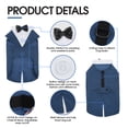 thumbnail image 3 of IDOMIK Dog Tuxedo Suit with Bow Tie, Formal Wear for Large Dogs, Blue, 2XL, 3 of 7