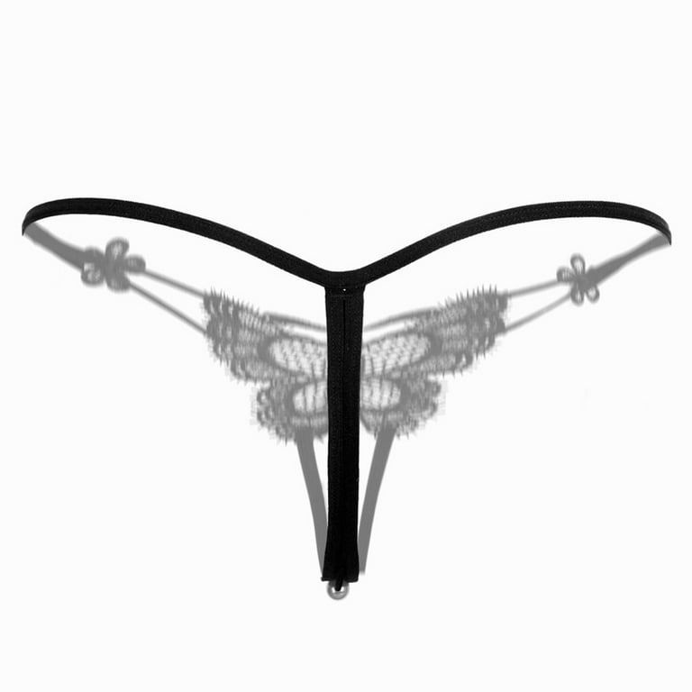 Wholesale Women Sexy Underwear Pearl G-string Lace Ladies Panties Underwear  Pants Thong 2111 # Black_One size From China