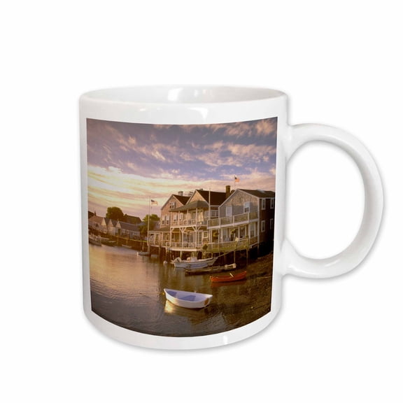 3drose, Massachusetts, Nantucket Island, Old North Wharf - Us22 Wbi0117 - Walter Bibikow, 15oz Mug