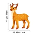 thumbnail image 3 of AuroraX Plastic Christmas Decoration Minimalist Mini Small Brown Elks Figurines Pastel Decorative for Office,Desktop,Xmas Gifts Decor, 3 of 6