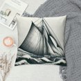 thumbnail image 2 of COMIO Coastal Sailing Throw Pillow Case Blue Compass/Anchor/Sailboat/Navigation Pattern Ocean Theme Cushion Covers Nautical Beach Decorative Pillowcases, 2 of 5
