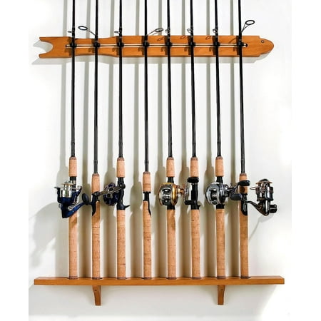 Modular Wall Rack for Fishing Rod Storage Hs up to 8 Fishing Rods
