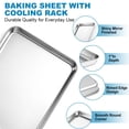 thumbnail image 3 of Stainless Steel Bakeware Set 2 Count 9.2 x 7 x 1 Inch Oven Use, 3 of 7