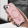 thumbnail image 3 of Allytechgroup Magnetic Case for iPhone 16e, Support Wireless Charging & Car Phone Mount Slim Lightweight Hard PC Shockproof Protective Back Cover Bumper for iPhone 16e, Rosegold, 3 of 7