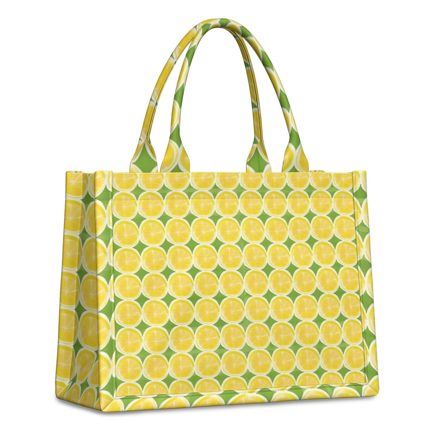 Large Capacity Tote Bag,Blue White Checkerboard Checkered Pattern