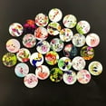thumbnail image 2 of Rongfmy 100 Bulk Mixed Painting Assorted Colors Button 2 Holes Round Shape for Sewing Bird, 2 of 6
