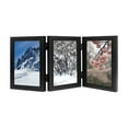 thumbnail image 4 of Abbracc Hinged Photo Frame Wood Rectangle Picture Frame 4x6 for Bedroom Desk Desktop Black Triple Fold, 4 of 9