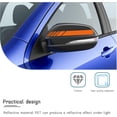 thumbnail image 4 of Yazoeia 2PCS Car Rear View Mirror Stickers, Waterproof Auto Side Rearview Mirrors Decal Stripes, Universal Anti-Collision Striped Automotive Warning Stripes for Most Vehicles (Orange) CJC912-114722, 4 of 6