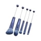 thumbnail image 1 of Juego de 5 brochas de maquillaje, brochas para sombras de ojos y correctores, profesionales, portátiles, con cuentas. Azul oscuro, 1 of 9