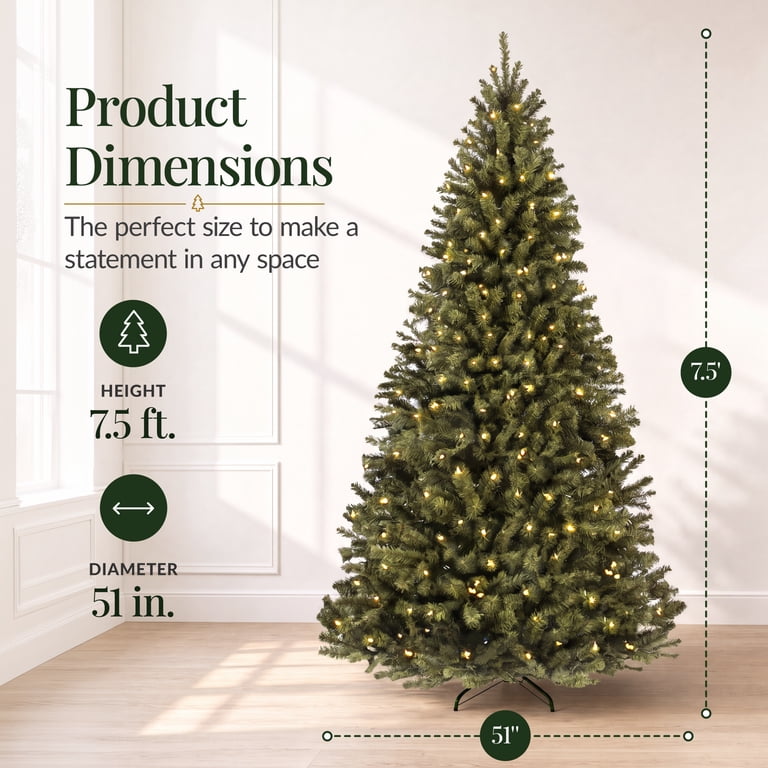 Best Choice Products Artificial Christmas Tree, 7.5ft Pre-Lit