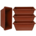 thumbnail image 3 of MIANGASTORE 4pcs Balcony Flower Boxes Rectangular Planters with Trays Plastic Vegetable Planters Window Box Planter, 3 of 8