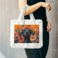 thumbnail image 6 of Salouo Sunflower Black Dog for Plush Underarm Bag,Soft Tote Bag Ladies Fluffy Shoulder Bag Women Furry Tote Bag Plush Handbag for Autumn and Winter, 6 of 7