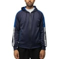 thumbnail image 2 of CULTURA Men's Light Weight Active Hooded Sweater For Gym & Running, Athletic Hoodie, Navy/Royal Blue/Heather Grey, X-Large, 2 of 5