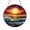 Acrylic 3.5 Inch, variant on Ocean Sunset Stained Glass Suncatcher, Fantasy Beach Wave Window Hanging Decor, Coastal Sea Art Glass Panel Accent for Beach House, Decorative Gift Idea for Ocean and Seaside Home Lovers