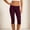 Purple, variant on XPMWRP Women's High Waist Capri Yoga Pants Stretchy Workout Cropped Leggings Breathable Athletic 3/4 Length Pants Gray L