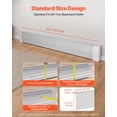 thumbnail image 2 of VEVOR Baseboard Heater Covers, Premium Series 5 ft Standard Electric Heating Unit Front Cover for Home Improvement, Heavy-duty Steel, Easy Installation for Bedroom Replacing Old Cover, White, 2 of 9