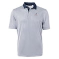 thumbnail image 2 of Men's Cutter & Buck  Navy Atlanta Braves Americana Logo Big & Tall Virtue Eco Pique Recycled Polo, 2 of 3