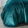 thumbnail image 4 of Chezmoi Collection Heavy Thick Korean Style Faux Mink Blanket Single Ply 9 Lbs, 750GSM Silky Soft Plush Raschel Mink Blanket, 85" x 95" Asia King Size, Solid Teal, 4 of 9