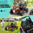 thumbnail image 4 of Coane XL 24V Ride on Toy for Big Kids 4-8, Kids Electric Car 2 Seater with Remote Control, 20" Spacious Seat, 4WD/2WD, MP3 & USB, 3 Speed, Storage, Electric Powerful UTV for Girls, Red, 4 of 14