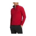 thumbnail image 1 of Tommy Hilfiger Mens Quarter Zip Sweatshirt red XS, 1 of 1