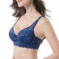 thumbnail image 3 of Ketyyh-chn99 Comfortable Bras for Women Bras Wirefree Bra Seamless Stretch Comfort Bra Push Up Bras Soft Wireless Comfort Bralettes Full Coverage Everyday Bra Womens Underwear Bra Blue,80D, 3 of 5