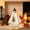 18#White, variant on Halloween Desk Set 7in Mini Outfit with Ghost Cape and Witch Hat for Tabletop Figurines Spooky Cute Office Decor Display Items Props Collections Extras Special Edition Deluxe Pack