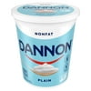 Dannon Plain Fat Free Yogurt, 32 oz Quart