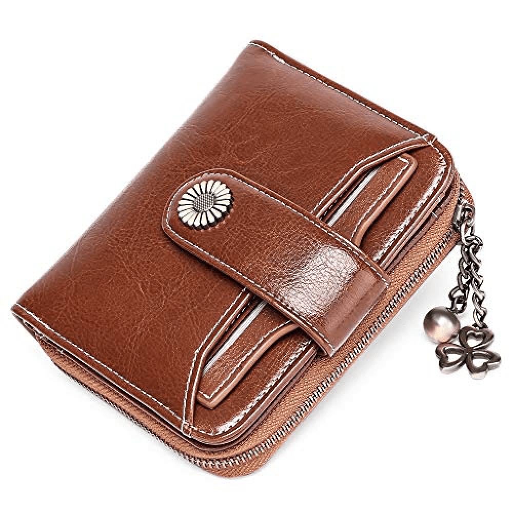 New Ladies Mini Soft Leather Ball Snap Clasp Purse Coin Holder Bag Wallet 