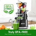 thumbnail image 4 of Kitchen in the Box Cold Press Juicer Machines With 3.26" Wide Feed Chute, Slow Masticating Juicer Machine for Whole Fruits and Vegetables, BPA-Free, High Juice Yield Juicer Maker (Black), 4 of 7
