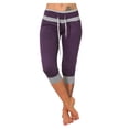 thumbnail image 2 of DHFJKG Crop Yoga Pants For Women Buttery Soft Stretchy Fitness Running Gym Sports Capri Pants With Drawstring, 2 of 4