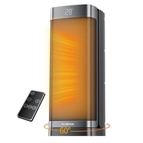 Space Heaters for Indoor Use, Portable Space Heater with 60° Oscillation, Remote Control, Overheat Protection, 50-95°F, Electric Heaters Office