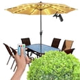 thumbnail image 4 of COFEST Solar LED Canopy Beach Camping Umbrella Light， 8 Modes， IP68， Clip Type Solar Panel - USB Chargeable + Remote Control (Mode Display/Power Display) White, 4 of 4