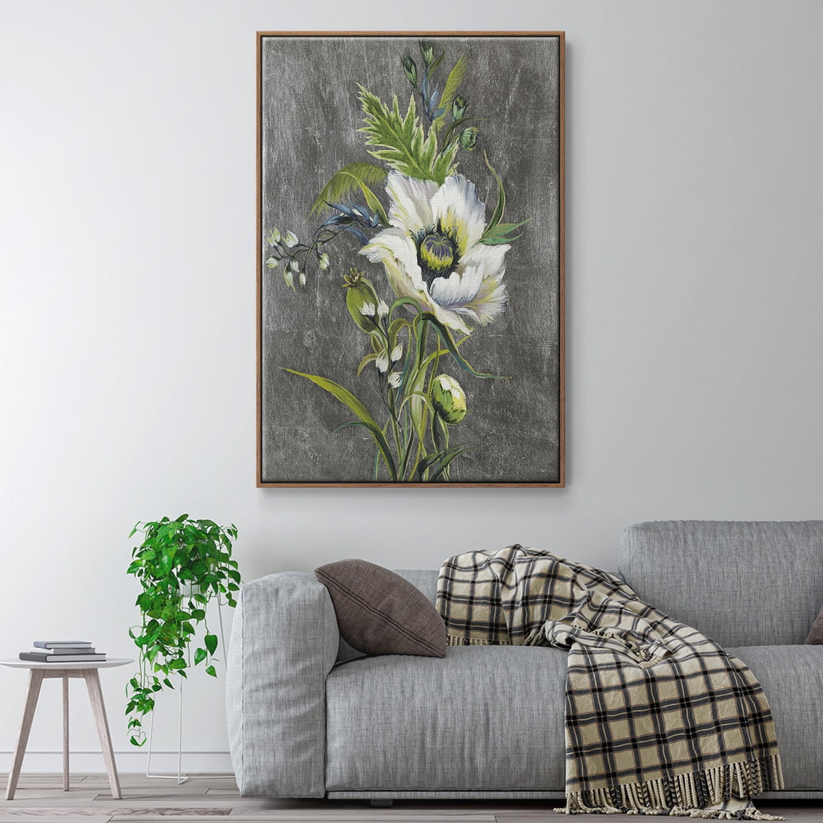 Sunny Sunday II Framed Premium Gallery Wrapped Canvas - Ready to Hang - 27 x 41 - Walnut Floating Frame