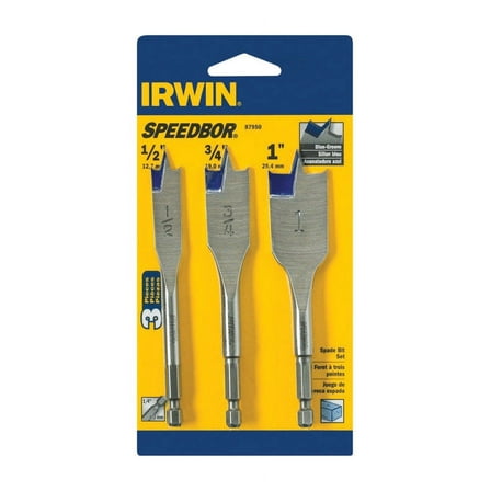 Irwin Speedbor Steel Wood Boring Bit 1/4 in. Quick-Change Hex Shank 3 pc.