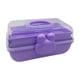 thumbnail image 2 of Organizador de accesorios para el cabello, caja organizadora de joyas con asa, multiusos para manualidades. Púrpura, 2 of 9